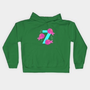 Mermaid Series: Number 7 Kids Hoodie